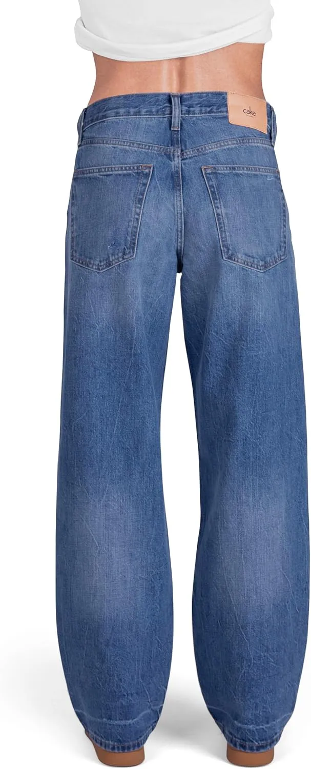 Women's Wide Leg Baggy Jeans Casual High Waisted ButtonFly Denim Pants