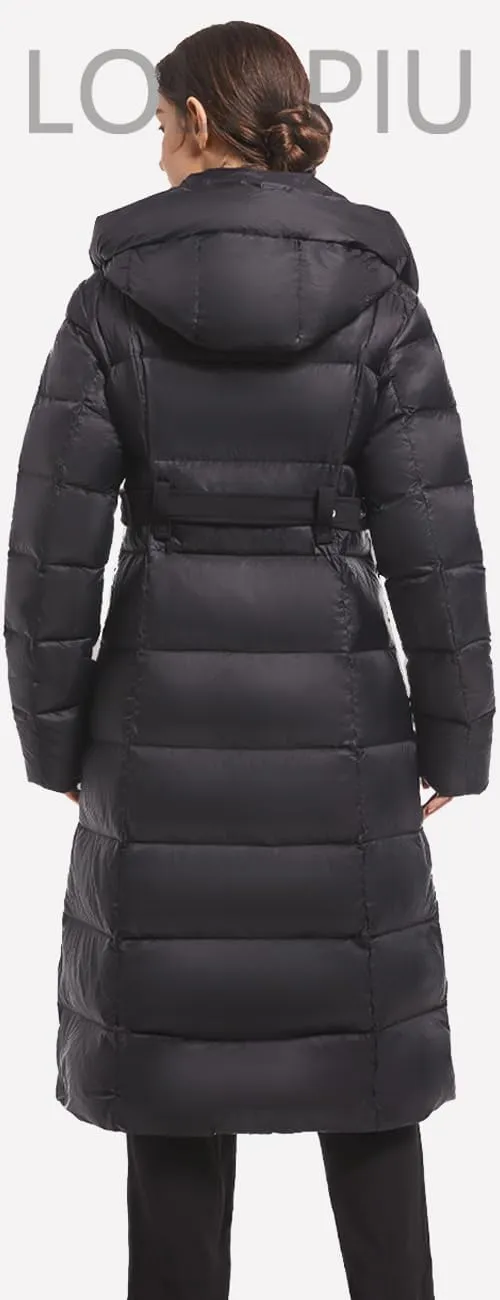 Women's Winter Full Length 800 Fill Duck Down Coat,Plus Size Long Puffer Jacket Parka for Ladies,Hooded,Thickened