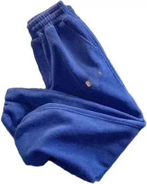 Women's Wool Pants in Autumn and Winter Warm Jacket Casual Pants Ankle Solid Color Drawstring Harem Pants