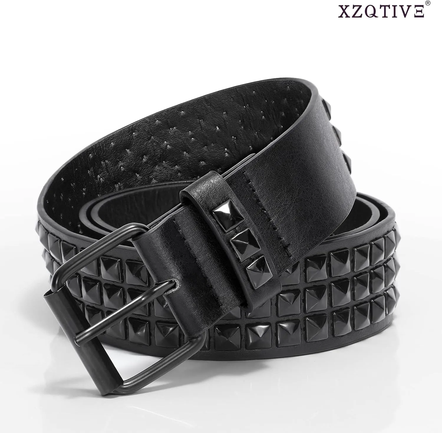 XZQTIVE Studded Belt Metal Punk Rock Rivet Belts for Women/Men Punk Leather Belt Gothic Belt Accessories for Jeans Pants