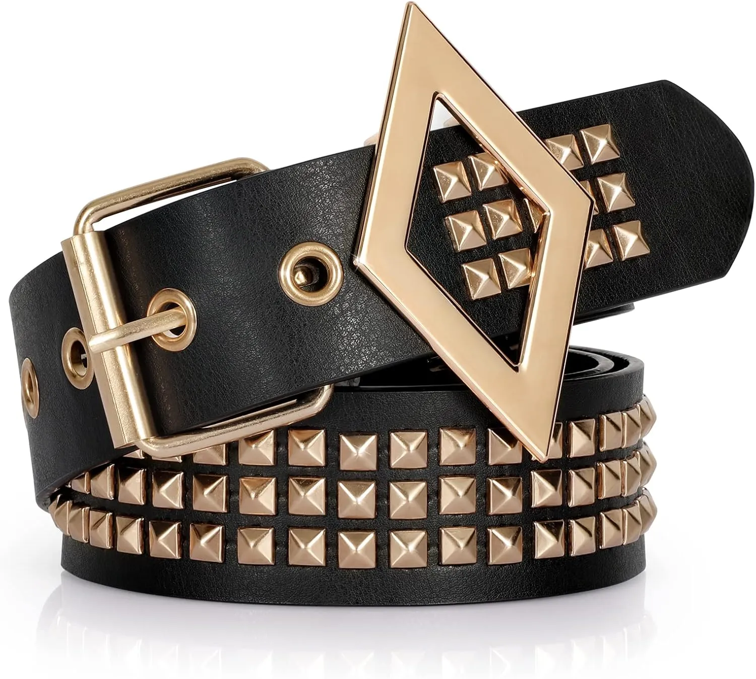 XZQTIVE Studded Belt Metal Punk Rock Rivet Belts for Women/Men Punk Leather Belt Gothic Belt Accessories for Jeans Pants