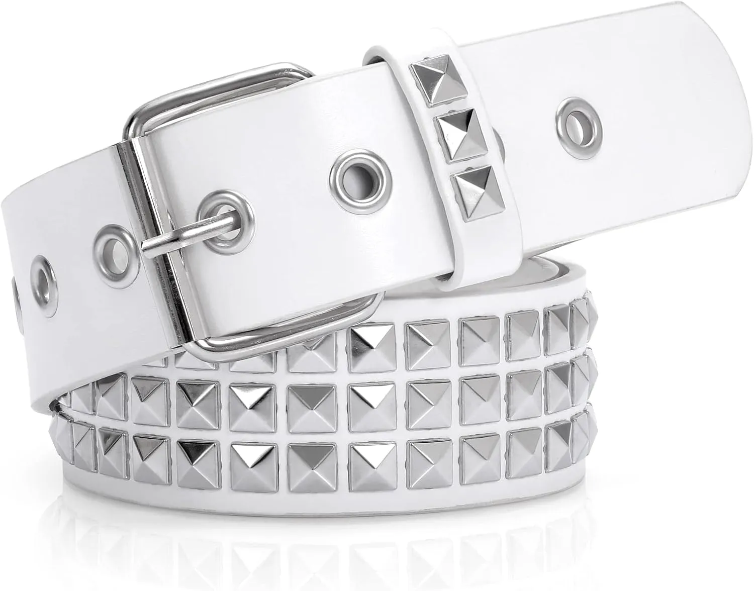 XZQTIVE Studded Belt Metal Punk Rock Rivet Belts for Women/Men Punk Leather Belt Gothic Belt Accessories for Jeans Pants