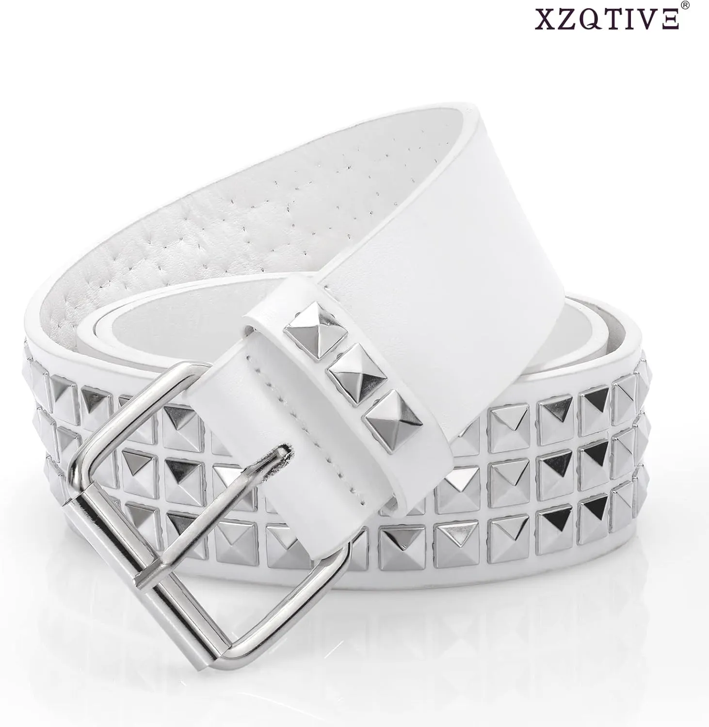 XZQTIVE Studded Belt Metal Punk Rock Rivet Belts for Women/Men Punk Leather Belt Gothic Belt Accessories for Jeans Pants