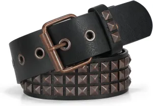 XZQTIVE Studded Belt Metal Punk Rock Rivet Belts for Women/Men Punk Leather Belt Gothic Belt Accessories for Jeans Pants