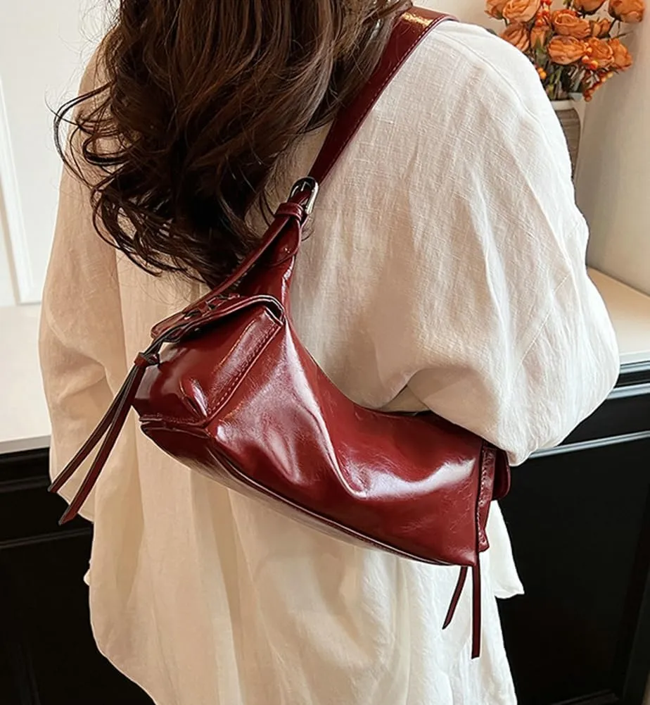 Y2k Shoulder Bag for Women, Multi-Pockets Goth Purse Trendy Handbag Purse with Adjustable Strap