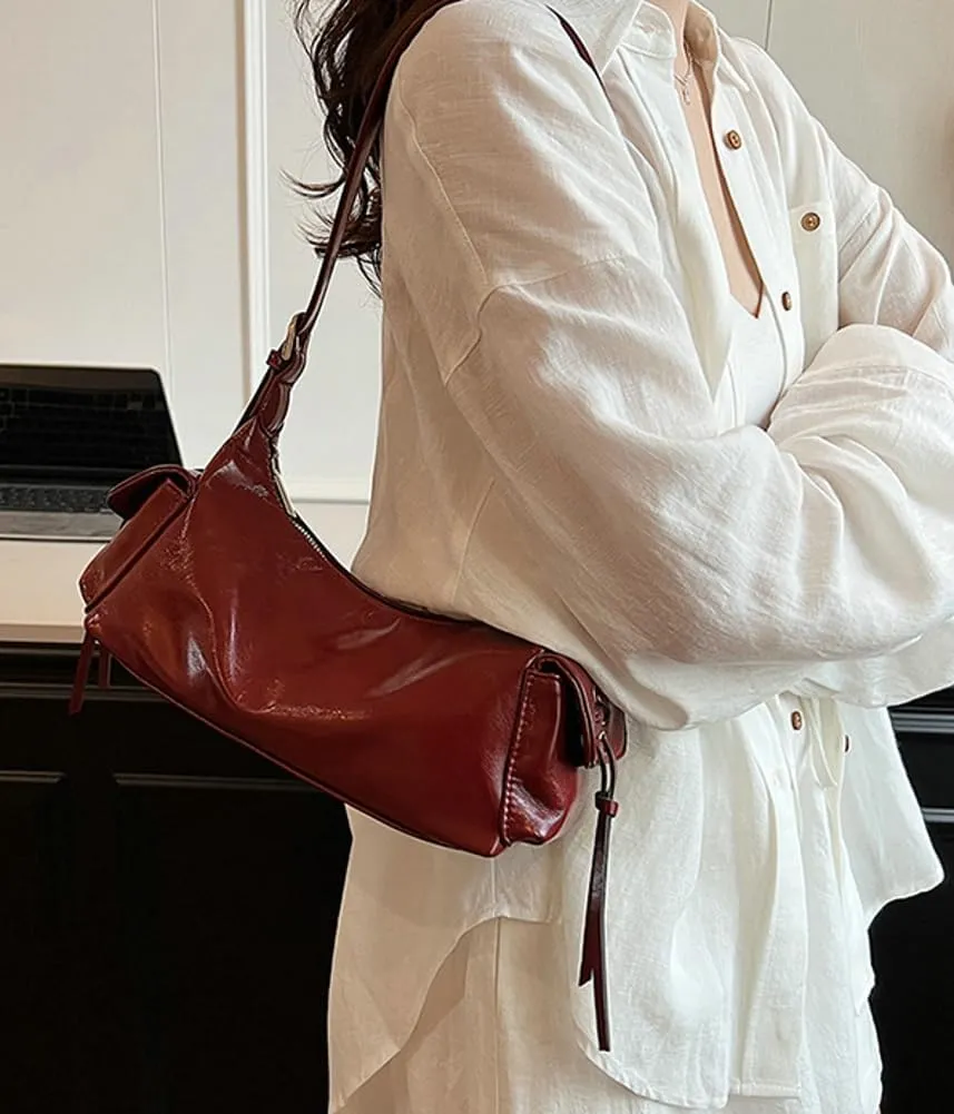 Y2k Shoulder Bag for Women, Multi-Pockets Goth Purse Trendy Handbag Purse with Adjustable Strap