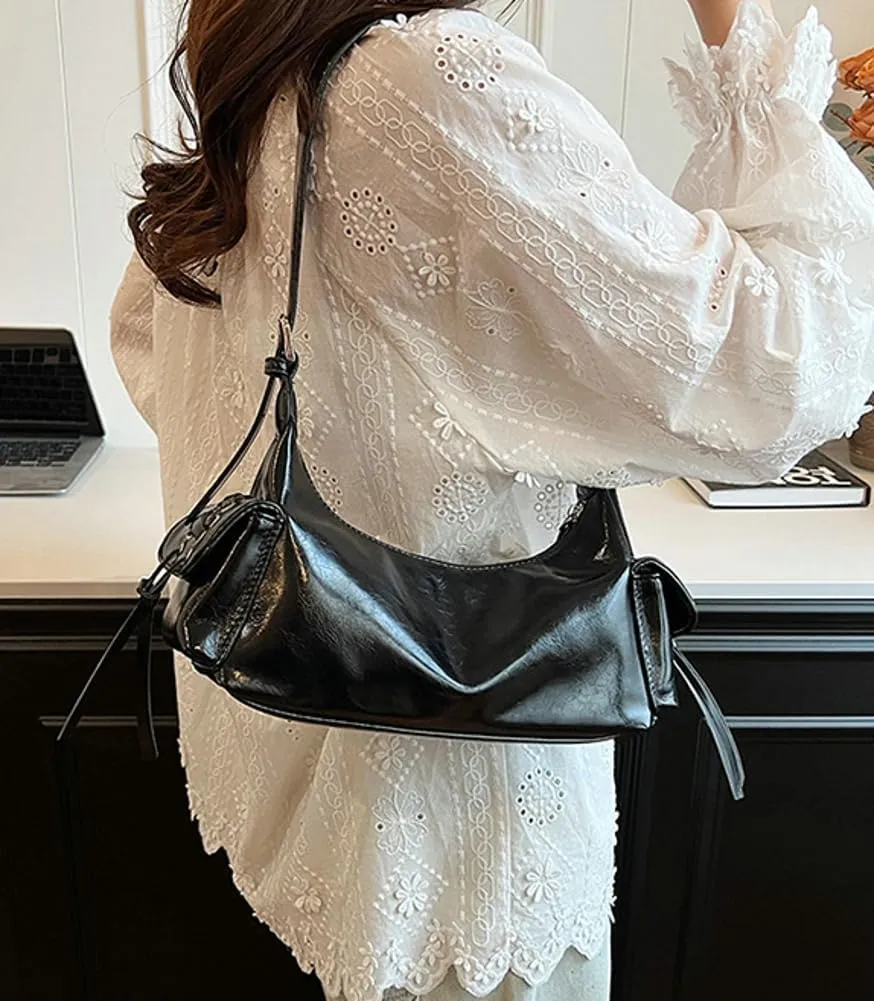 Y2k Shoulder Bag for Women, Multi-Pockets Goth Purse Trendy Handbag Purse with Adjustable Strap