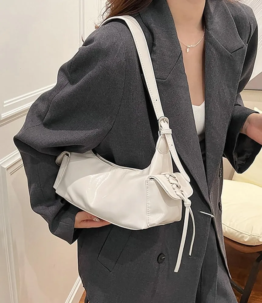 Y2k Shoulder Bag for Women, Multi-Pockets Goth Purse Trendy Handbag Purse with Adjustable Strap